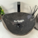 Каменная раковина из речного камня RS-05276 (48*38*15) 0861 из натурального камня