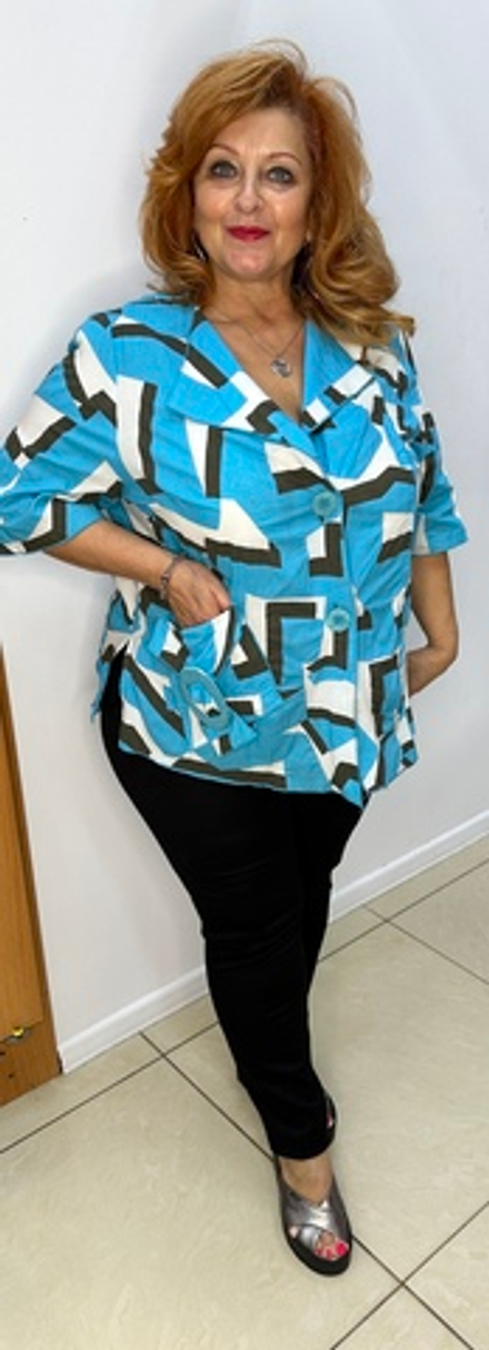 Короткий коттоновый жакет-пиджак