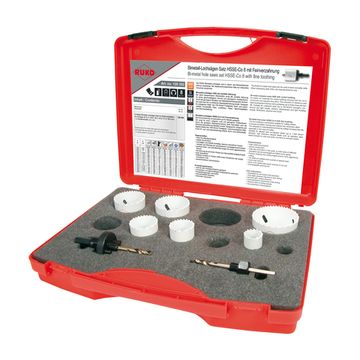 Набор коронок HSS-Co 8 % 6шт. + 2 адаптера. Ruko 126302