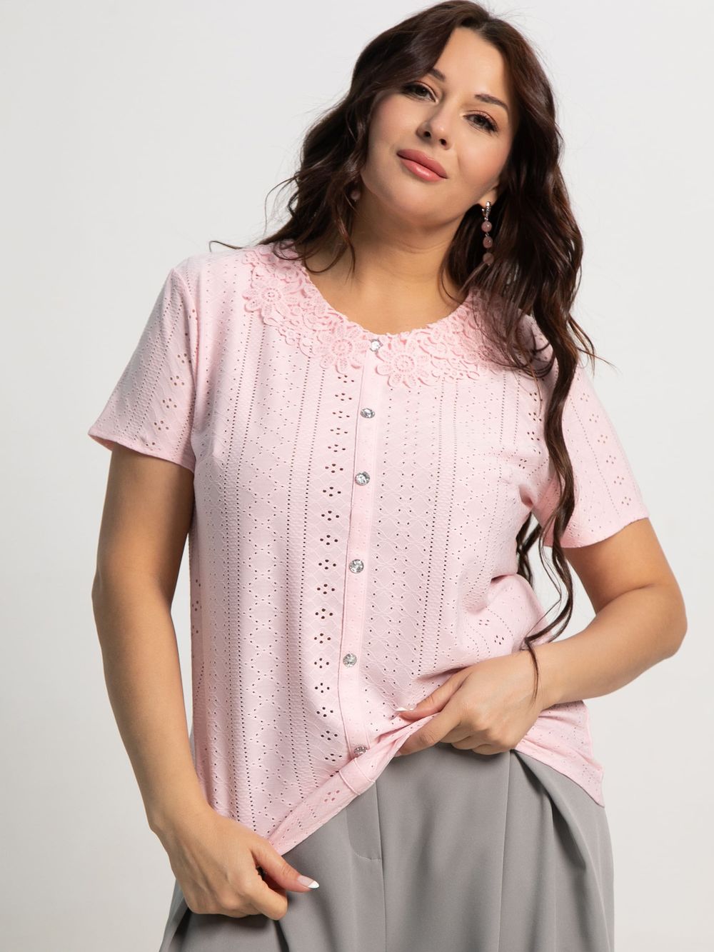 Блуза Петуния (нежно-розовая) Б15946-20М LT Collection
