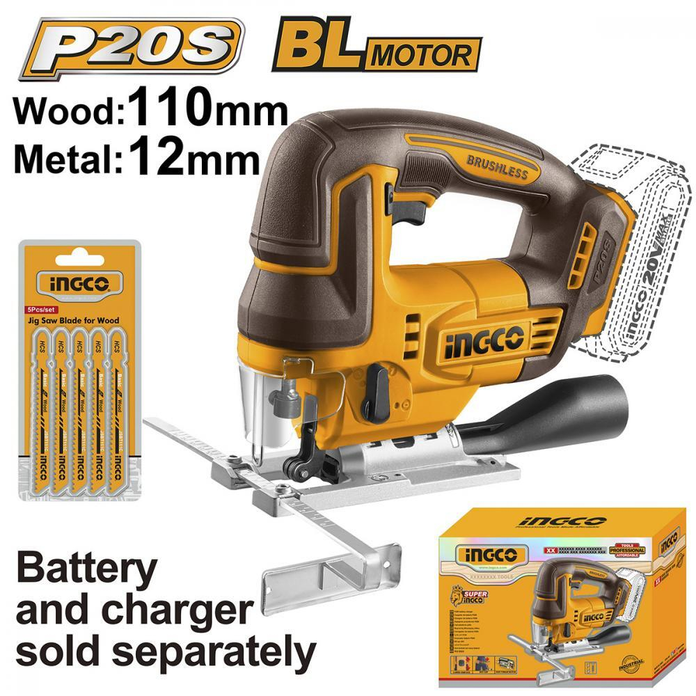 Аккумуляторный лобзик INGCO CJSLI1008 INDUSTRIAL 20 В