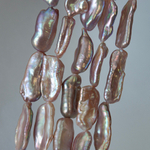 Жемчуг культивированный "Бива", розово-лиловый, с эффектом хамелеона, 14-25мм