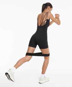 Oysho Короткий комбинезон Comfortlux с двойными бретелями, черный