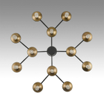 8112/24 NEOCLASSI LN26 096 черный/бронза/прозрачный, металл/стекло Люстра потолочная G9 24*30W 220V TAMARESA