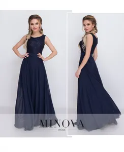 Платье 3096-темно-синий Minova