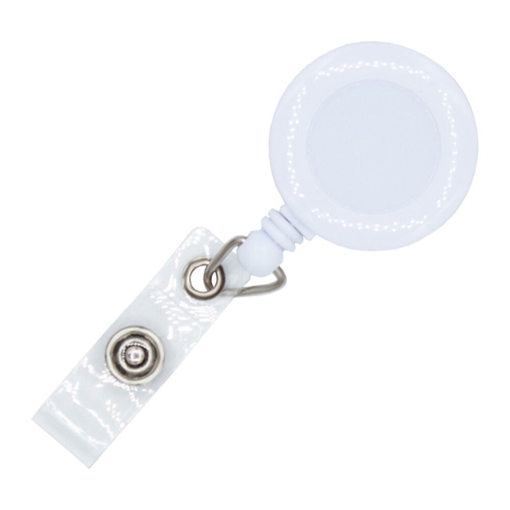 Ретрактор для карты Москвёнок с клипсой белый