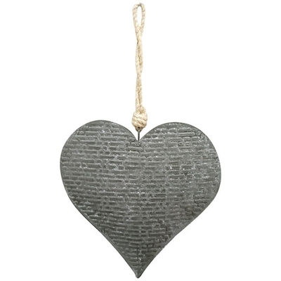 Декор подвесной "Сердце" серое большое 20x4x20см