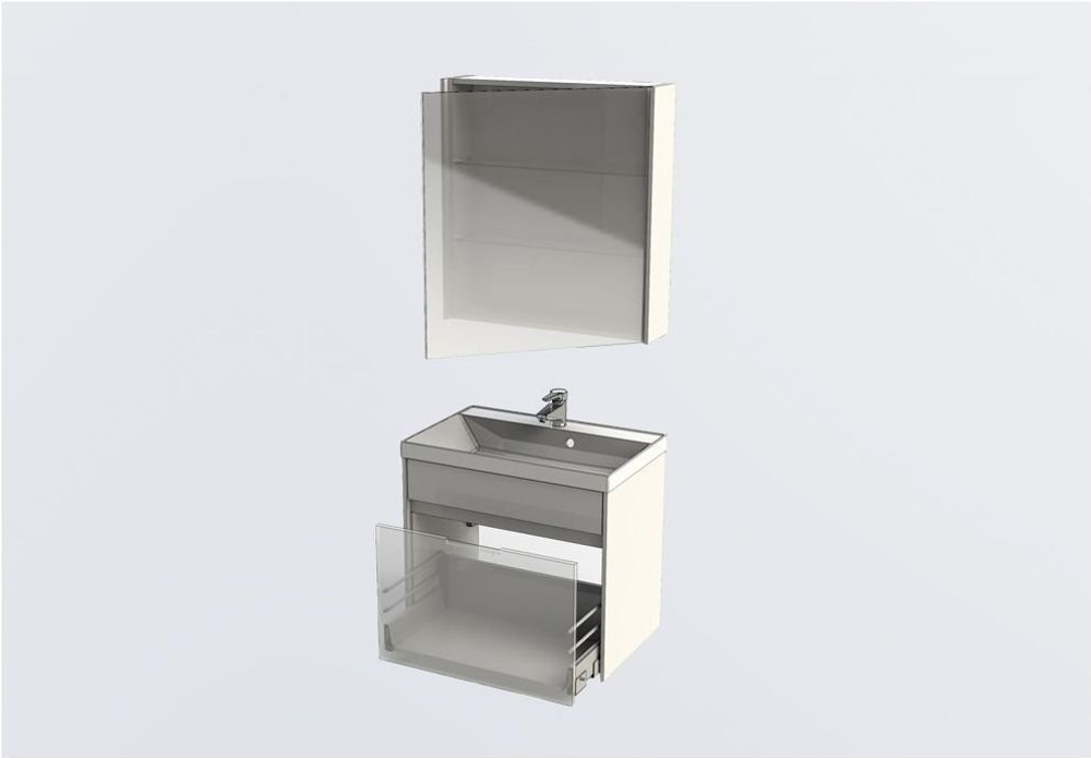 Мебель для ванной Aquanet Латина 70 белый (1 ящик)