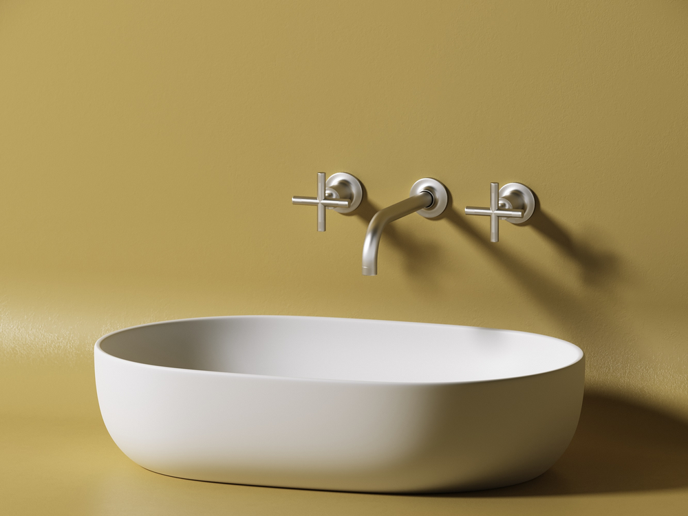 Умывальник чаша накладная овальная (цвет Белый Матовый) Element 600x415x135мм