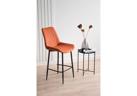 Барный стул Woodville Седа 360 терракотовый (zd 432), черный np, ножки черные