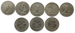 Набор полтинников 1921-1927 гг (8 монет) по годам и минцмейстерам
