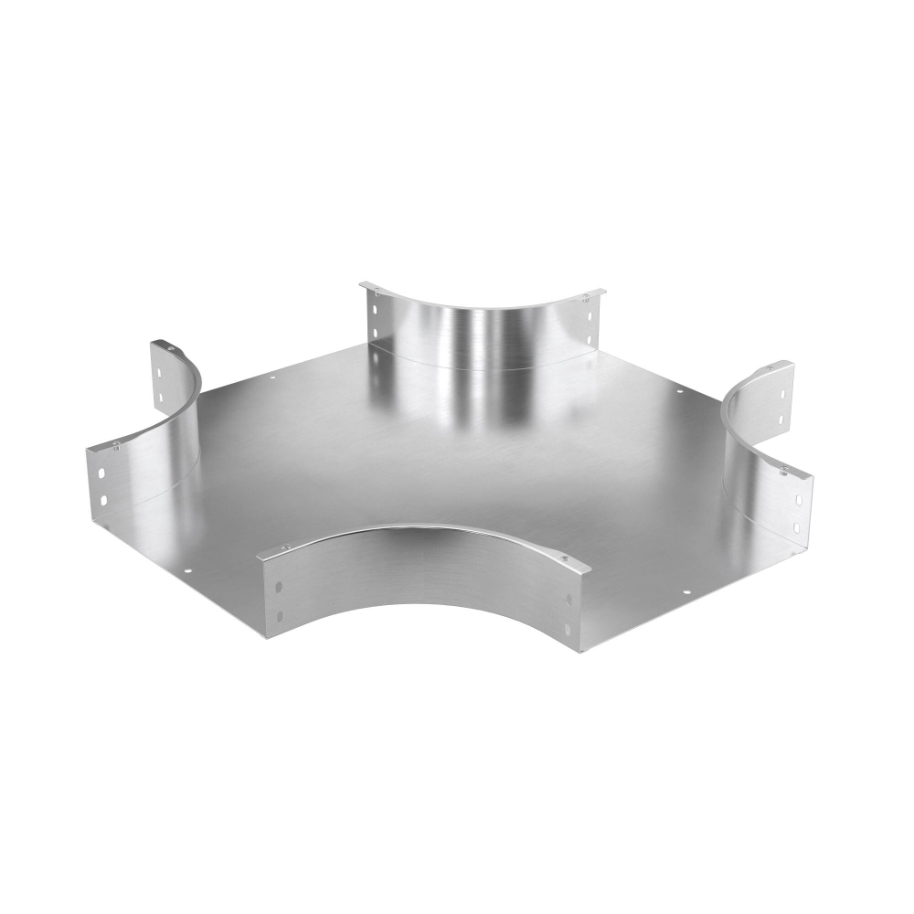 Ответвитель Х-образный 80х300, 0,8 мм, AISI 304 в комплекте с крепежными элементами и соединительными пластинами, необходимыми длямонтажа