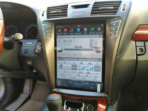 Магнитола для Lexus LS460 2010-2012 (рестайлинг) - Carmedia ZF-1303Н-Q6 экран 12.1" в стиле "Тесла" на Android 11, 8Гб+128Гб, CarPlay, 4G SIM-слот