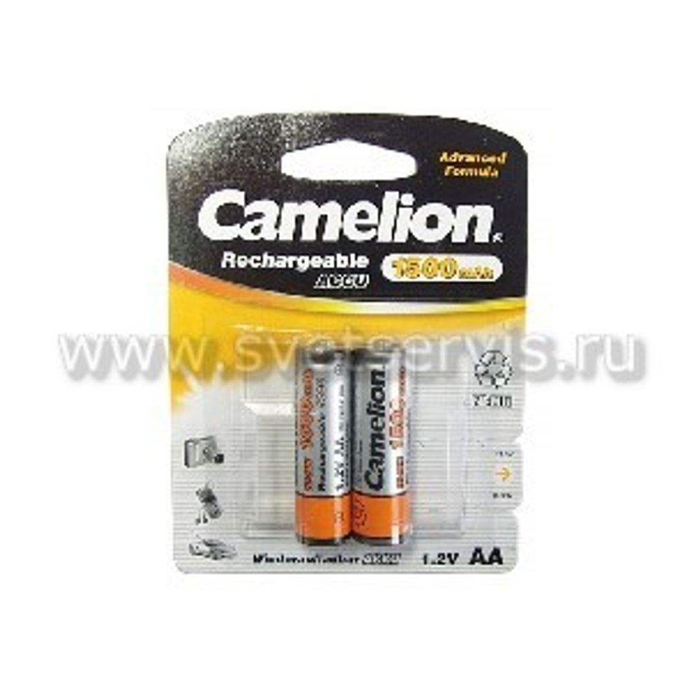 Аккумулятор Camelion AA - 1500mAh Ni-Mh BL*2 (Размер R6)
