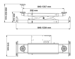 J6E Траверса гидравлическая управление от гидростанции подъемника 2.8 т. (СНЯТА С ПРОИЗВОДСТВА)