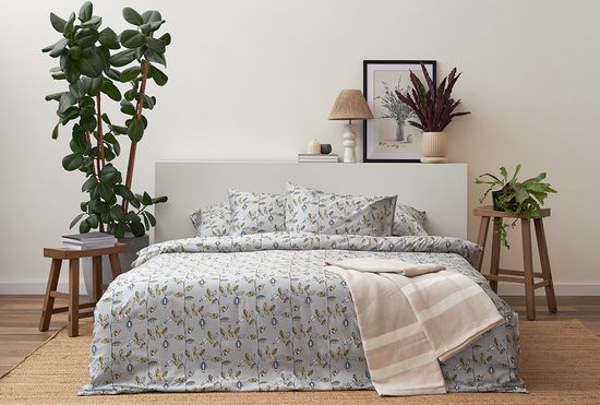 Набор наволочек "Ягоды тайги" из премиального сатина из коллекции russian north, 70х70 см