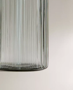 ZARA HOME ДОЗАТОР МЫЛА ИЗ ТЕРМОСТОЙКОГО СТЕКЛА, СЕРЫЙ