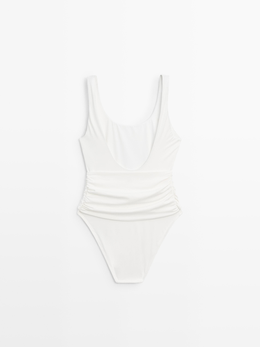 Massimo Dutti Купальник со стразами, белый