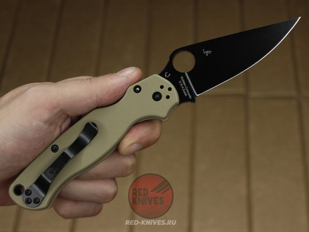 Нож Spyderco Paramilitary 2 - Battle Green BLK RK-436