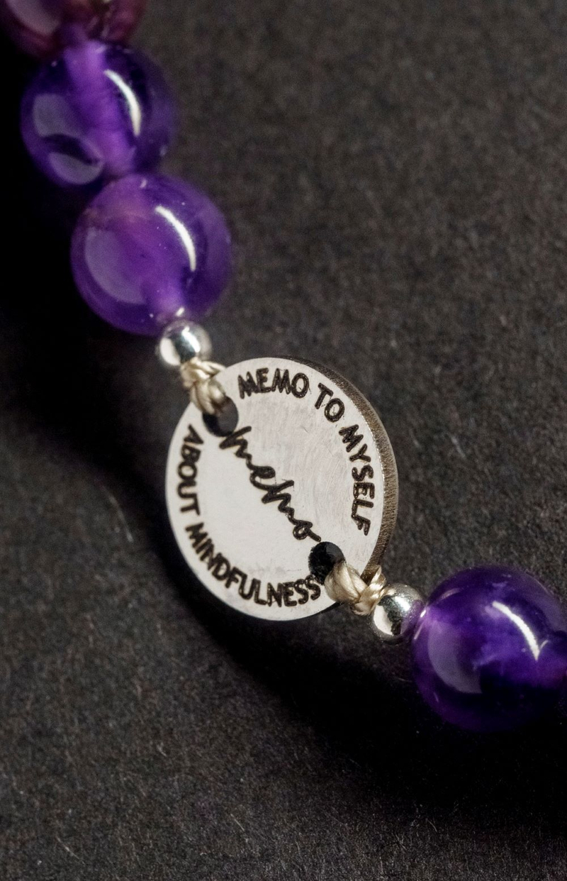 Браслет "Memo about Mind&Soul" шамбала с коннектором из аметиста