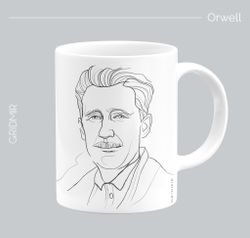 Кружка с принтом минимализм "Оруэлл"
