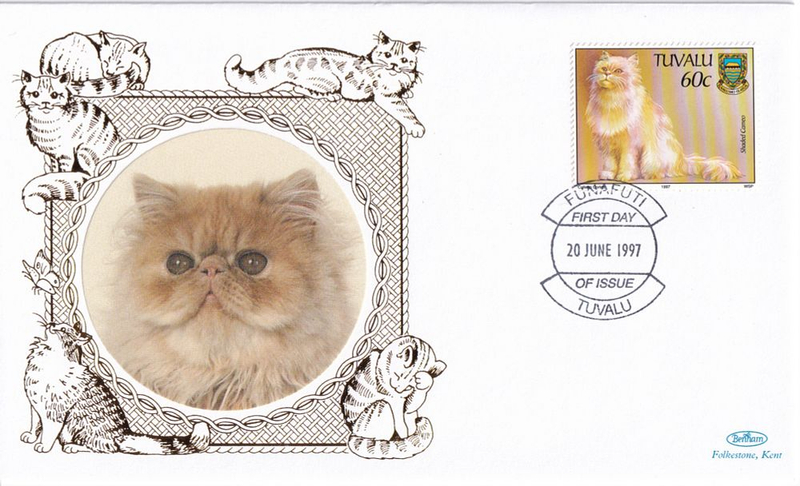 Конверт Первого дня Тувалу от 20 июня 1997 года с маркой и спецгашением