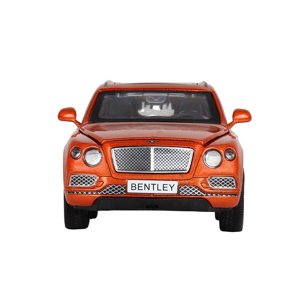 Модель 1:34 Bentley Bentayga, оранжевый перламутр,  свет, звук, откр. двери, капот и багажник, инерц