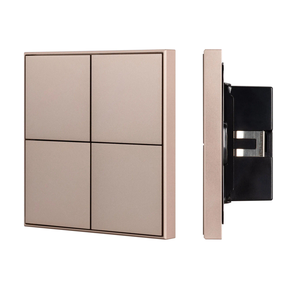 INTELLIGENT ARLIGHT Кнопочная панель KNX-304-23-IN Champagne (BUS, Frame) (IARL, IP20 Металл, 2 года) 039669