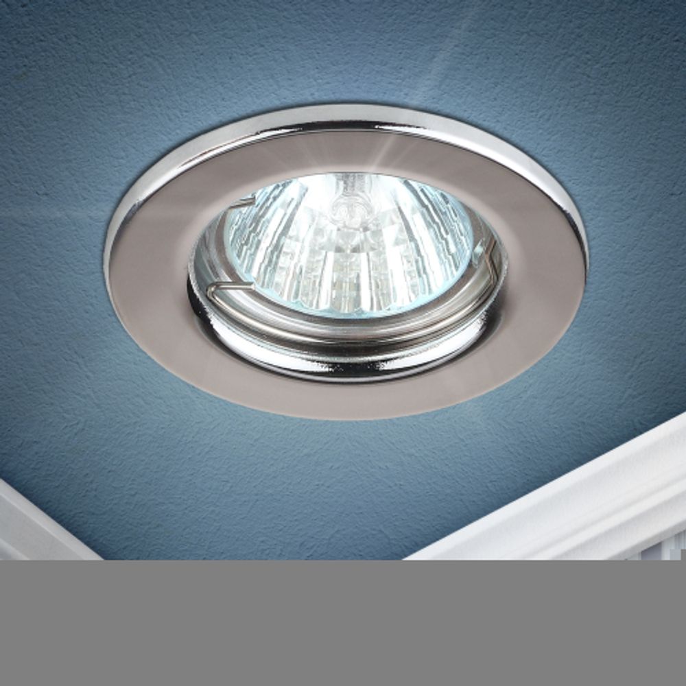 ST1 CH Светильник ЭРА штампованный MR16,12V/220V, 50W хром