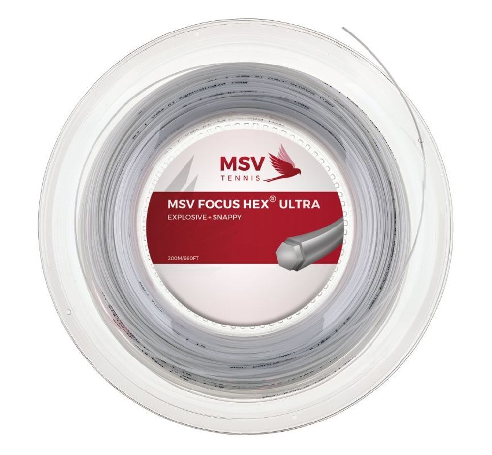 Теннисные струны MSV Focus Hex Ultra (200 м) - белые