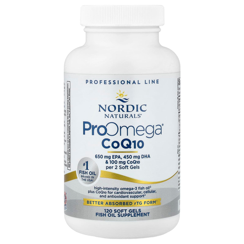 Nordic Naturals, ProOmega CoQ10, 1000 мг, 120 мягких таблеток