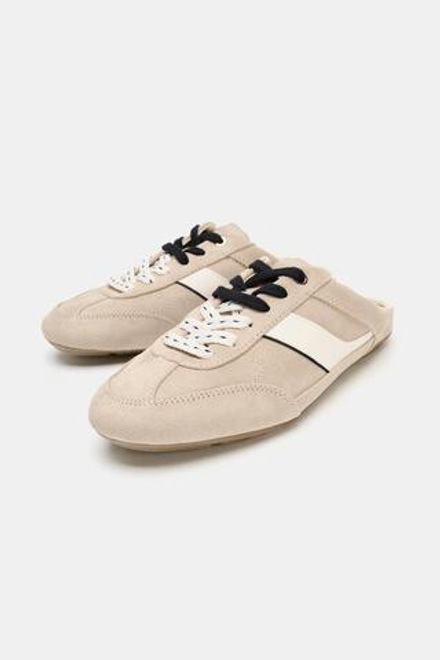 ZARA СПОРТИВНЫЕ КРОССОВКИ БЕЗ ЗАДНИКОВ, РЫЖЕВАТО-КОРИЧНЕВЫЙ