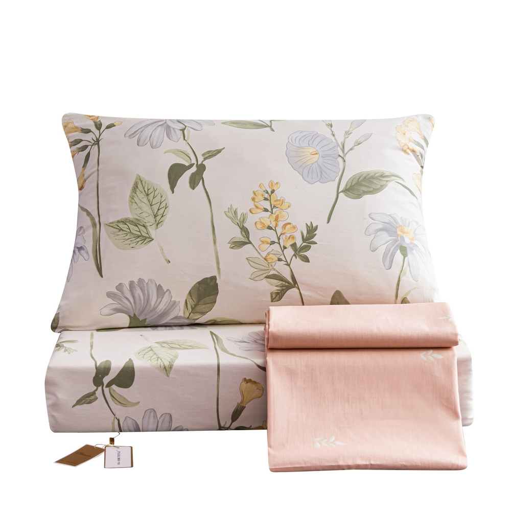 Комплект постельного белья Люкс Сатин 100% хлопок на резинке AR353