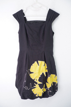 Сарафан Befree черный с желтым узором 42 размер