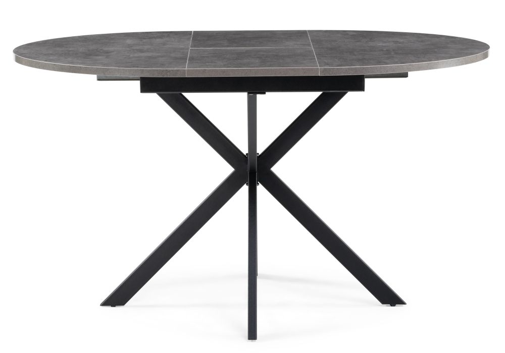 Деревянный стол Сурео 2 100(135)х100х77 камень темный / черный