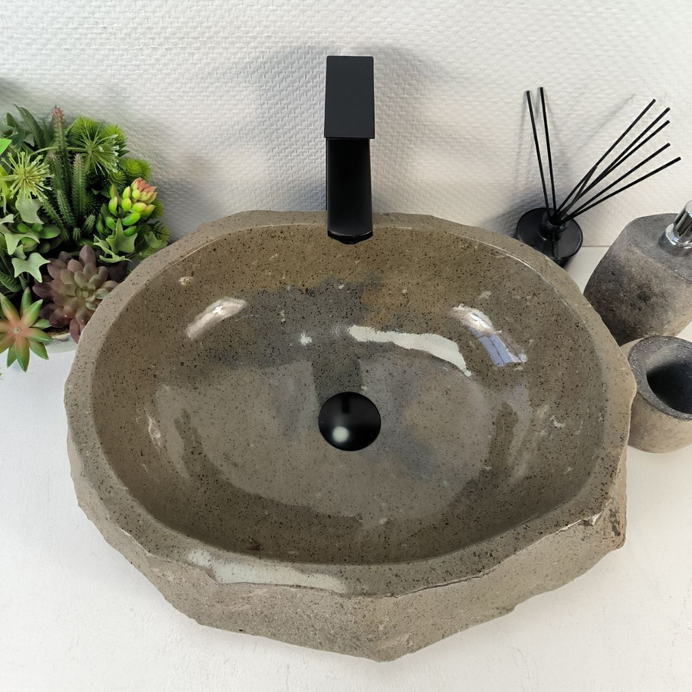 Каменная раковина из андезита Erozy Grey EA-05558 (52*41*16) 0034 из натурального камня