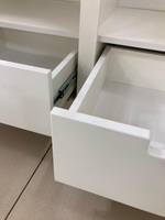 Шкаф 2-х дверный с ящиком 1000 Домик белый/белый софт