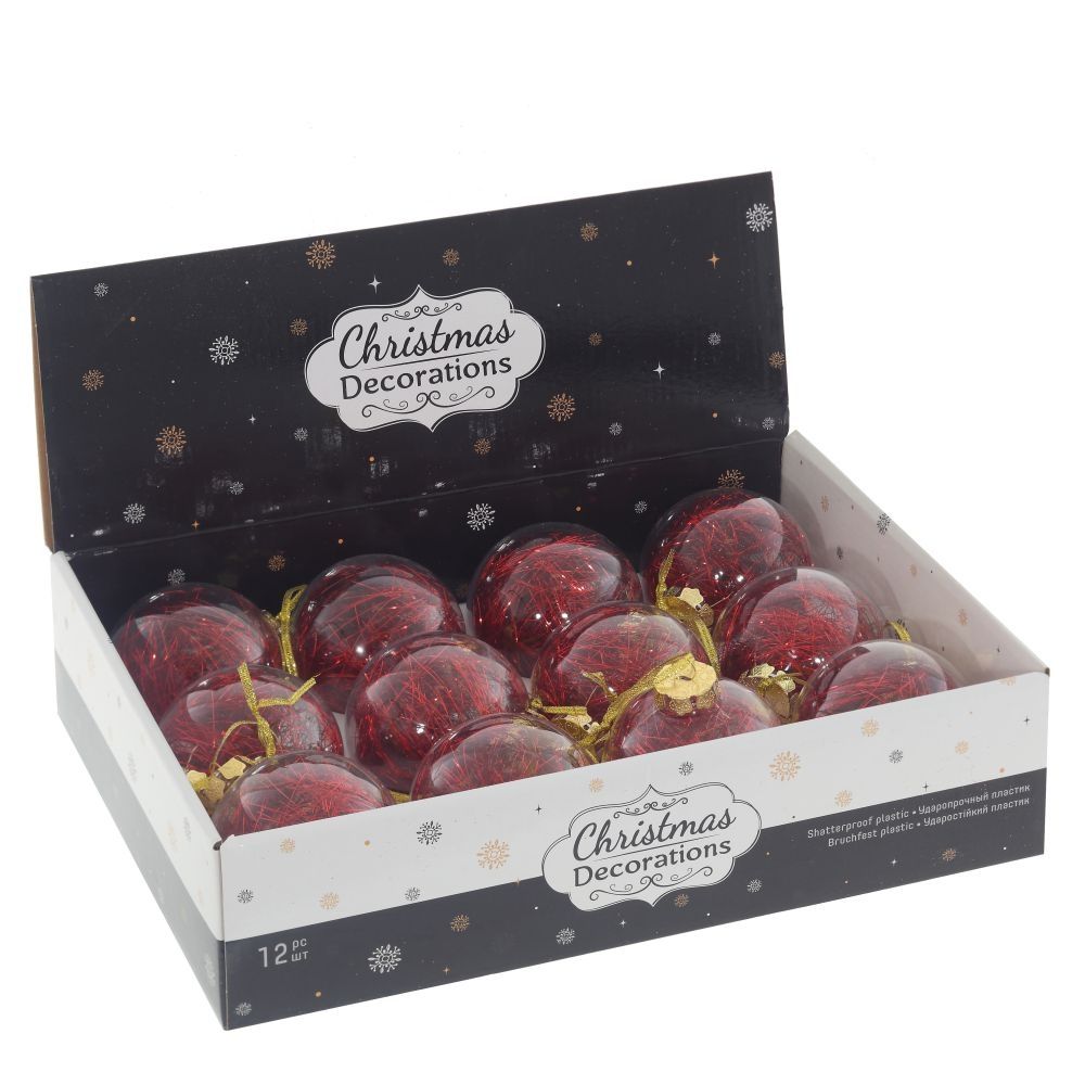 GAEM Набор из 12шт Украшение новогоднее "Шар", D 8 см, L35 W27 H9 см
