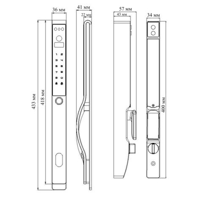 Dircode TS-5 узкопрофильный электронный замок