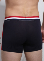 Трусы-боксеры с широкими цветными полосами по бокам (Размер: XXL) (Цвет: темно-синий)