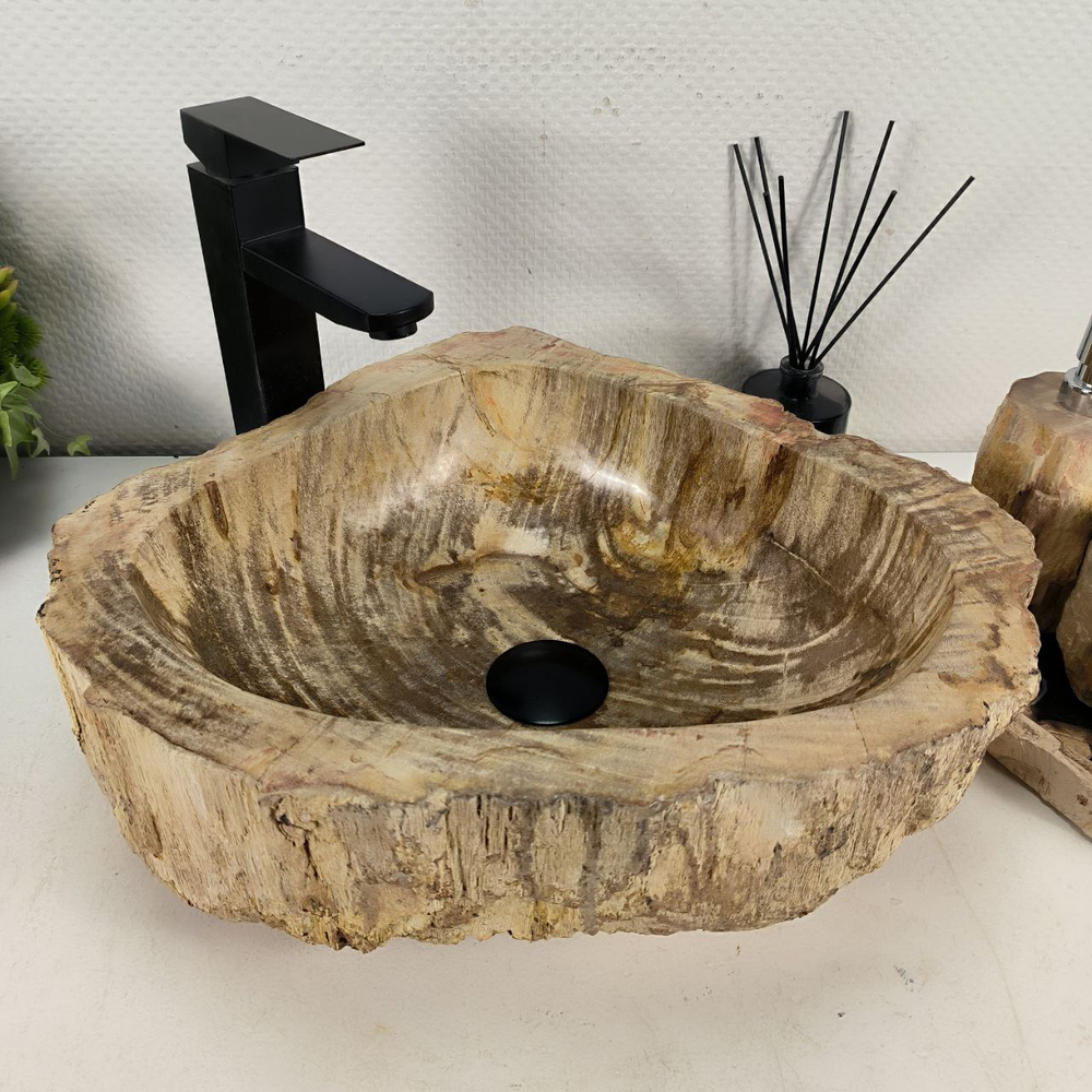 Раковина из окаменелого дерева OD-64495 41*37*15 0175