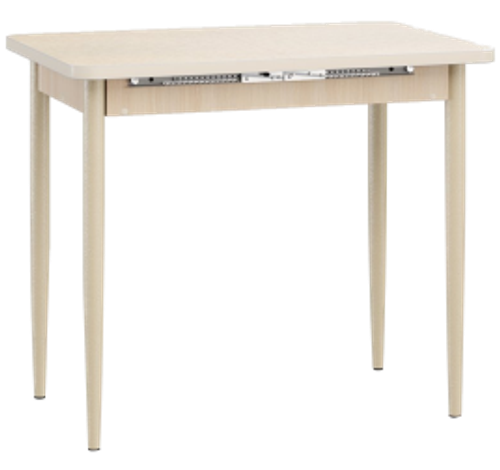 Стол Lerosco-11 2052 дуб вотан , кромка черный, царга венге, опора конус черный RAL9005 LEROSCO