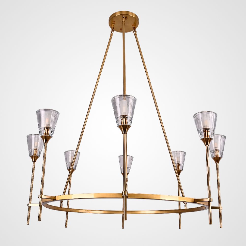 Люстра На Штанге Torche De Verre Round Chandelier 8 By Imperiumloft