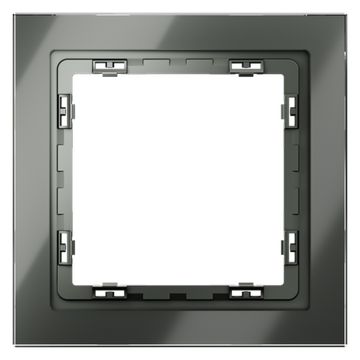 Рамка стеклянная VOLTUM S70 на 1 пост, (титан, стекло)