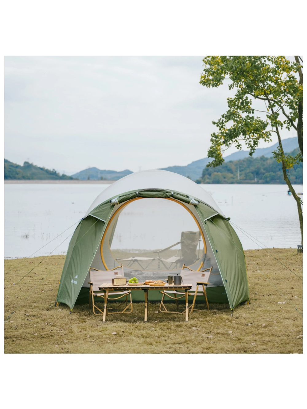 Палатка Naturehike KOTA 4, 4-местная, алюминиевый каркас, олива