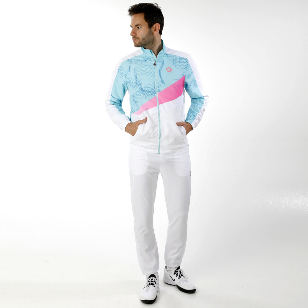 Мужские теннисные штаны BIDI BADU Flinn Tech Training Pants Men - White, Black