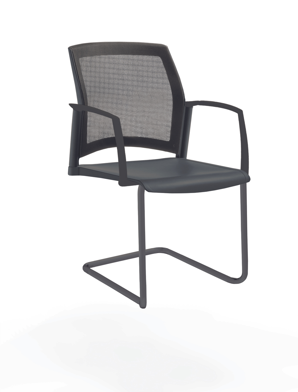 Rewind стул на кантилевере со спинкой-сеткой