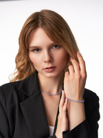 Чокер на шею женский, из голубого агата - сапфирина, бижутерия