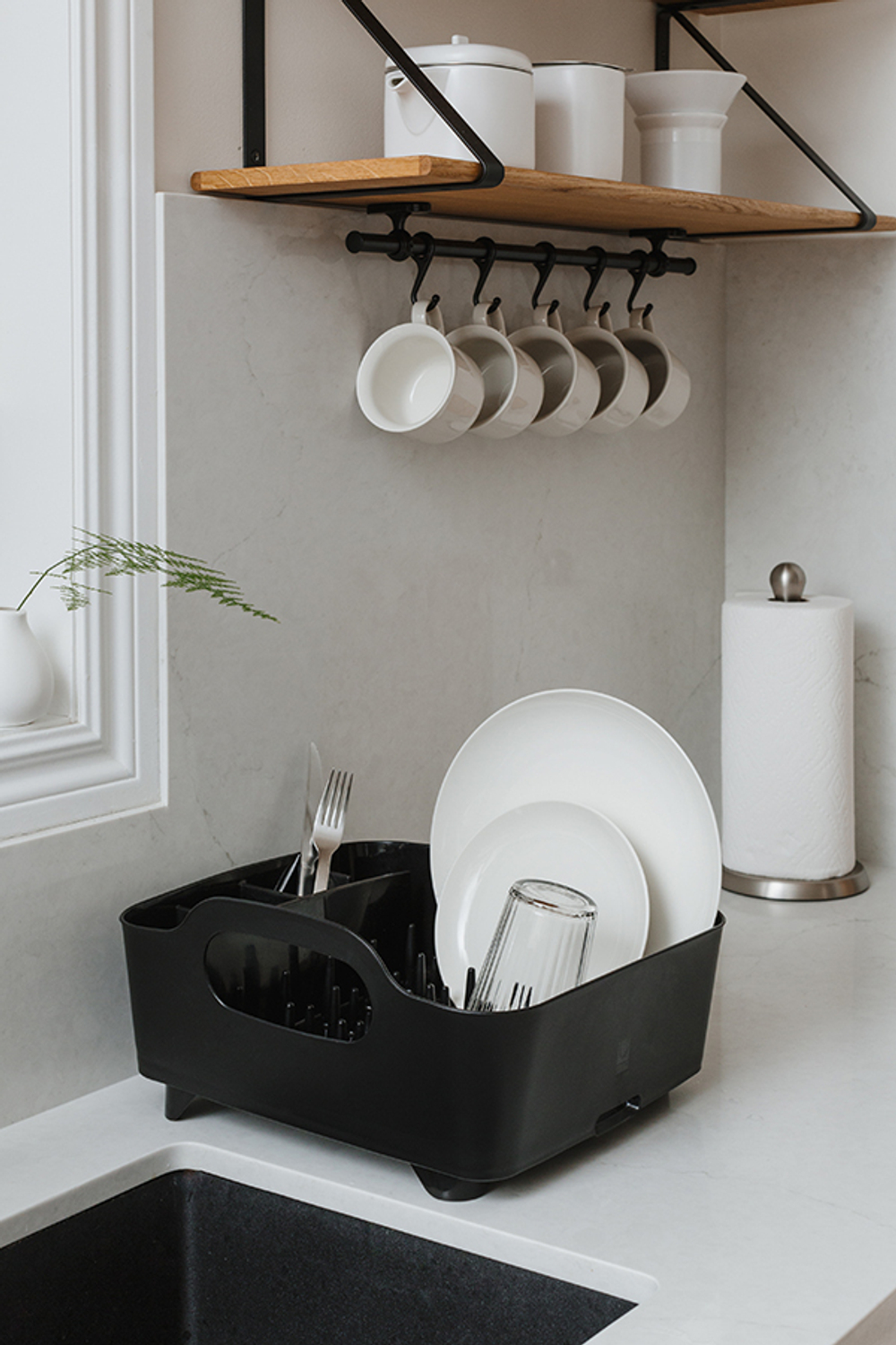 Сушилка для посуды tub чёрная