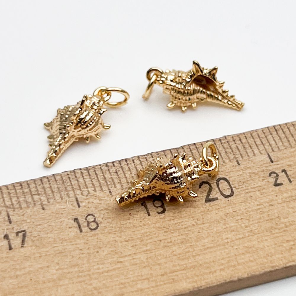 Подвеска Ракушка, цвет золото, размер 16*9 мм, цена за 1 шт